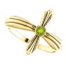 Picture of 14K Gold Peridot Sideways Cross Ring