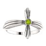 Picture of 14K Gold Peridot Sideways Cross Ring