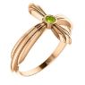 Picture of 14K Gold Peridot Sideways Cross Ring