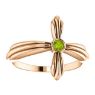 Picture of 14K Gold Peridot Sideways Cross Ring