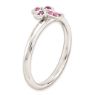 Picture of Silver Cross Ring Pink Tourmaline