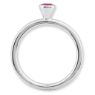 Picture of Silver Ring high set 4 mm Round Pink Tourmaline