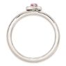 Picture of Silver Heart Ring Created Pink Sapphire