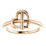 Picture of 14K Gold Heart Cross Ring