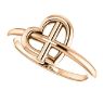 Picture of 14K Gold Heart Cross Ring