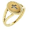 Picture of 14K Gold .02 CTW Diamond Cross Ring