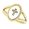 Picture of 14K Gold .02 CTW Diamond Cross Ring