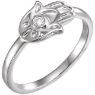 Picture of 14K Gold .03 CTW Diamond Hamsa Ring