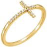 Picture of 14K Gold .08 CTW Diamond Sideways Cross Ring