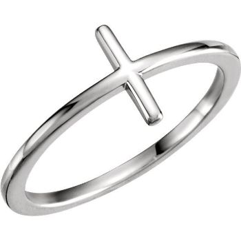 Picture of 14K Gold Sideways Cross Ring