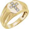 Picture of 14K Gold 1/3 CTW Diamond Cross Ring