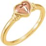 Picture of 10K Yellow & Rose Gold Heart & Cross Ring