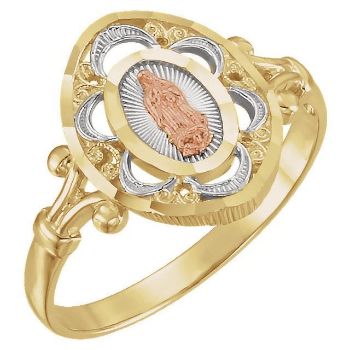 Picture of 14K Yellow & Rose Gold Our Lady of Guadalupe Ring