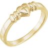 Picture of 14K Gold Heart with Cross Chastity Ring Size 7