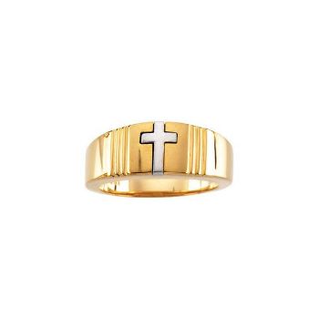 Picture of Two-Tone Cross Ring