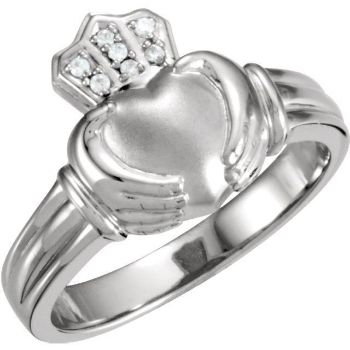 Picture of 14K Gold Ladies Bridal Claddagh Band