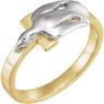 Picture of 14K Gold Dove with Cross Ring