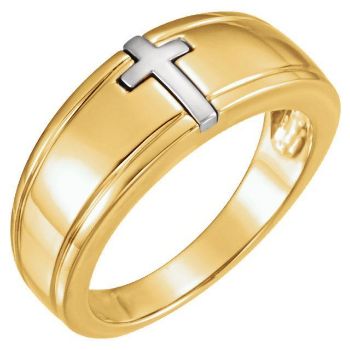 Picture of Two-Tone Cross Ring