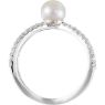 Picture of 14K Gold Freshwater Cultured Pearl & 1/3 CTW Diamond Ring