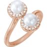 Picture of 14K Gold Freshwater Cultured Pearl & 1/6 CTW Diamond Ring