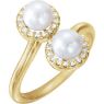 Picture of 14K Gold Freshwater Cultured Pearl & 1/6 CTW Diamond Ring