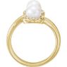 Picture of 14K Gold Freshwater Cultured Pearl & 1/6 CTW Diamond Ring
