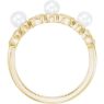 Picture of 14K Gold Freshwater Cultured Pearl & .03 CTW Diamond Stackable Ring