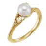 Picture of 14K Gold Freshwater Pearl & .03 CTW Diamond Bypass Ring