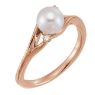 Picture of 14K Gold Freshwater Pearl & .03 CTW Diamond Bypass Ring