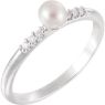 Picture of 14K Gold Freshwater Cultured Pearl & .05 CTW Diamond Ring