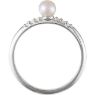 Picture of 14K Gold Freshwater Cultured Pearl & .05 CTW Diamond Ring