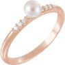 Picture of 14K Gold Freshwater Cultured Pearl & .05 CTW Diamond Ring
