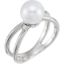 Picture of 14K Gold Freshwater Cultured Pearl & .04 CTW Diamond Ring