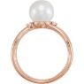 Picture of 14K Gold Freshwater Cultured Pearl & .04 CTW Diamond Ring