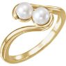 Picture of 14K Gold Freshwater Cultured Pearl Two-Stone Ring