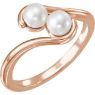 Picture of 14K Gold Freshwater Cultured Pearl Two-Stone Ring