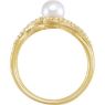 Picture of 14K Gold Freshwater Cultured Pearl & 1/10 CTW Diamond Ring