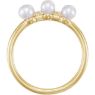 Picture of 14K Gold Freshwater Cultured Pearl & .03 CTW Diamond Stackable Ring