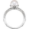 Picture of 14K Gold Freshwater Cultured Pearl & .02 CTW Diamond Vintage-Inspired Ring