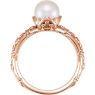 Picture of 14K Gold Freshwater Cultured Pearl & .02 CTW Diamond Vintage-Inspired Ring