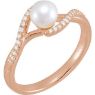 Picture of 14K Gold Freshwater Cultured Pearl & 1/10 CTW Diamond Ring