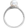 Picture of 14K Gold 7mm White Freshwater Pearl Rope Ring