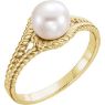 Picture of 14K Gold 7mm White Freshwater Pearl Rope Ring