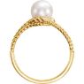 Picture of 14K Gold 7mm White Freshwater Pearl Rope Ring