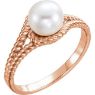 Picture of 14K Gold 7mm White Freshwater Pearl Rope Ring