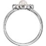 Picture of 14K Gold Freshwater Cultured Pearl & 1/6 CTW Diamond Ring