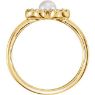 Picture of 14K Gold Freshwater Cultured Pearl & 1/6 CTW Diamond Ring