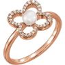 Picture of 14K Gold Freshwater Cultured Pearl & 1/6 CTW Diamond Ring