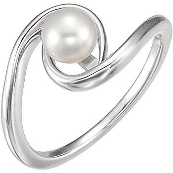 Picture of 14K Gold 6mm Freshwater Cultured Pearl Ring