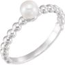 Picture of 14K Gold 5.5-6mm Freshwater Cultured Pearl Ring